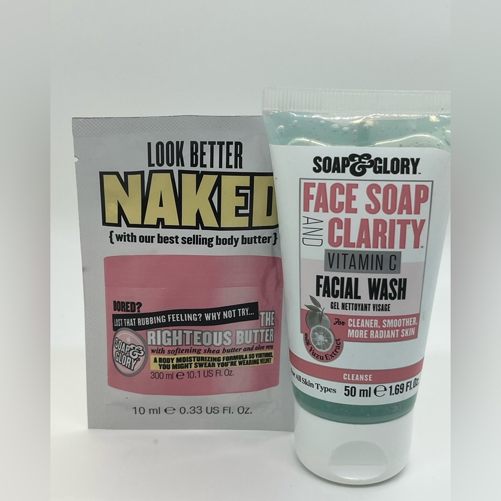 SOAP&GLORY Face Soap Clarity Vitamin C Facial Wash 50ml & Righteous Butter 10mL
